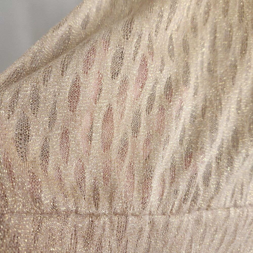 Lanebryant metallic sheer gold tone top 26/28 holiday party layer whimsigoth - Picture 7 of 8
